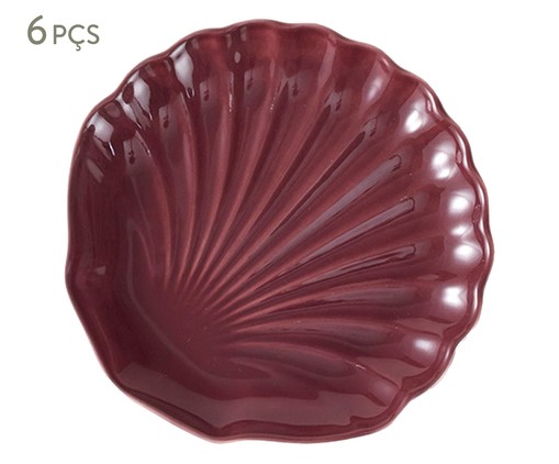 Jogo de Pratos para Sobremesa em Cerâmica Ocean Sumac-Panelinha - Violeta, Roxo | WestwingNow