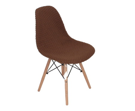 Capa para Cadeira Eames em Tricot Eiffel Charles - Marrom