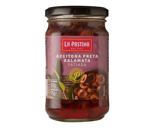 Azeitonas Chilenas Kalamata La Pastina Pretas Fatiadas, Colorido | WestwingNow