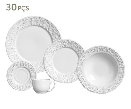 Jogo de Jantar Madeleine Branco I, Branco | WestwingNow