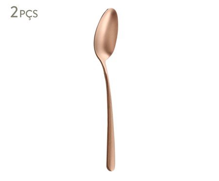 Jogo de Colheres em Inox Madrid Matte Acobreado