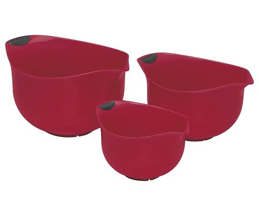 Jogo Tigelas de Mistura Vermelha, Vermelho | WestwingNow