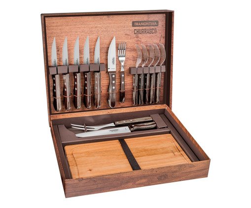 Jogo para Churrasco em Inox Polywoo Cas, Bege | WestwingNow