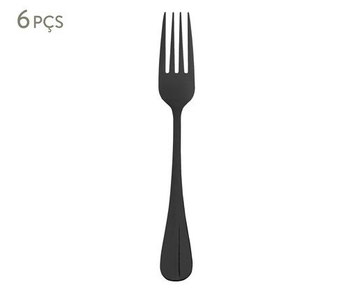 Jogo de Garfos em Inox Tuca - Preto, Preto | WestwingNow