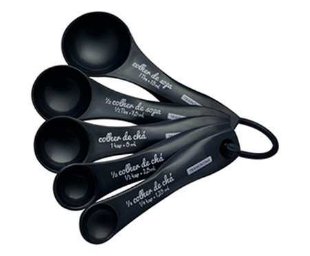 Jogo de Colheres Medidoras Bakery Grafite | Westwing