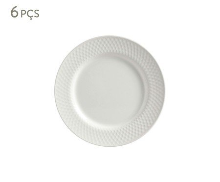 Jogo de Pratos para Sobremesa Split White | Westwing