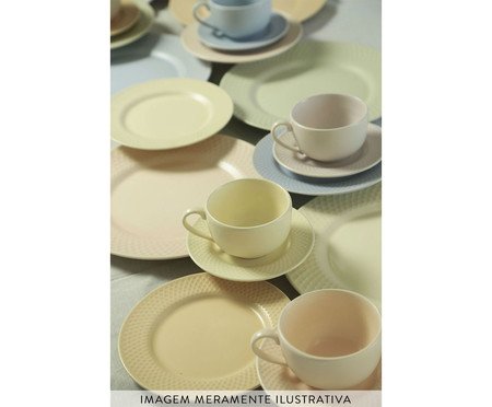 Jogo de Pratos Rasos Soft Yellow | Westwing