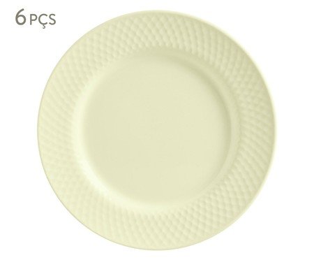 Jogo de Pratos para Sobremesa Soft Yellow
