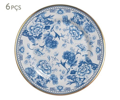 Jogo para Pratos Rasos Chinese Blue, Azul | WestwingNow