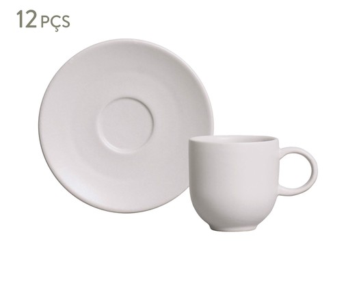 Jogo de Xícaras para Café em Cerâmica Coup Stoneware Haya - 06 Pessoas, Off-White | WestwingNow