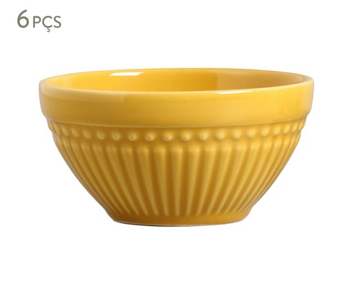 Jogo de Bowls em Cerâmica Roma - Mostarda, Amarelo | WestwingNow