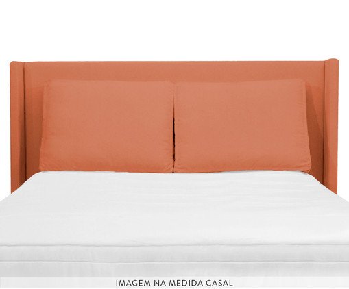 Cabeceira com Almofadão em Lona Classic Telha, Terracotta | WestwingNow