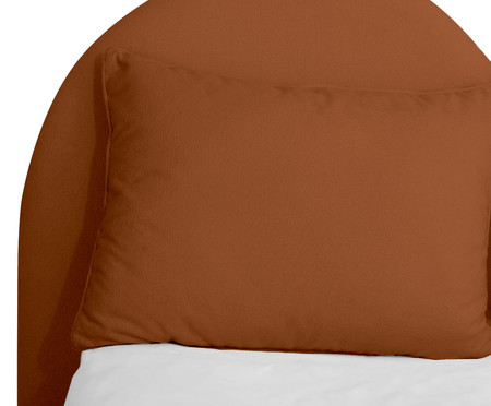 Cabeceira Com Almofadão Pillow Em Boucle Hill Terracota | WestwingNow