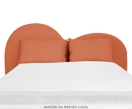 Cabeceira com Almofadão Pillow em Lona Hill Telha | Westwing