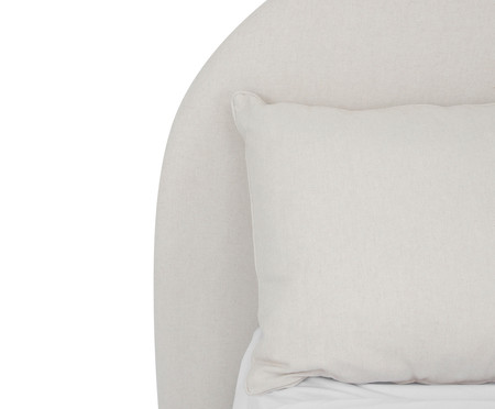 Cabeceira com Almofadão Pillow em Lona Hill Natural | WestwingNow