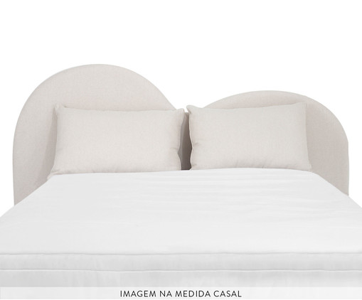 Cabeceira com Almofadão Pillow em Lona Hill Natural, Natural | WestwingNow