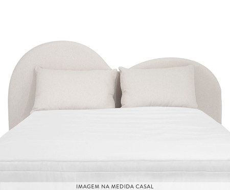 Cabeceira com Almofadão Pillow em Lona Hill Natural | WestwingNow