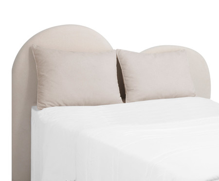 Cabeceira Com Almofadão Pillow Em Boucle Hill OffWhite | WestwingNow