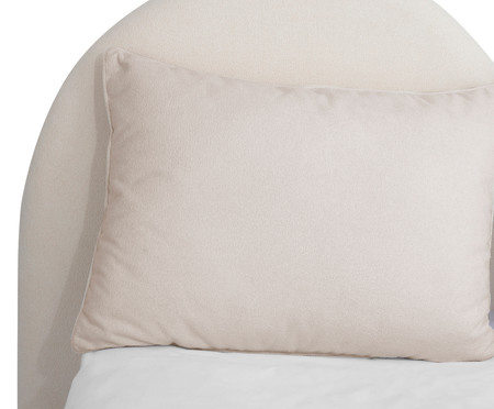 Cabeceira Com Almofadão Pillow Em Boucle Hill OffWhite | Westwing