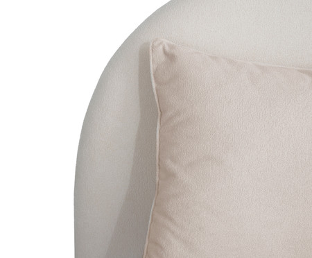 Cabeceira Com Almofadão Pillow Em Boucle Hill OffWhite | WestwingNow