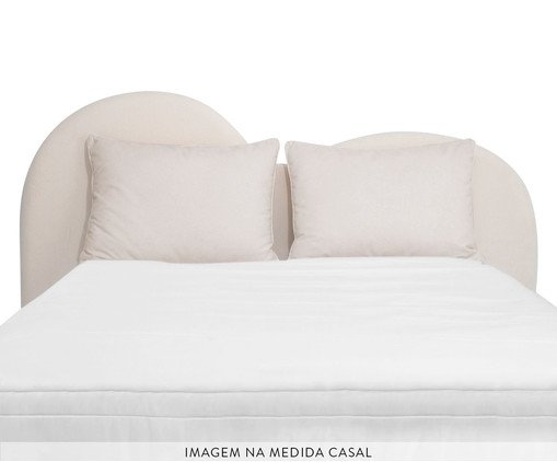 Cabeceira Com Almofadão Pillow Em Boucle Hill OffWhite, OffWhite | WestwingNow