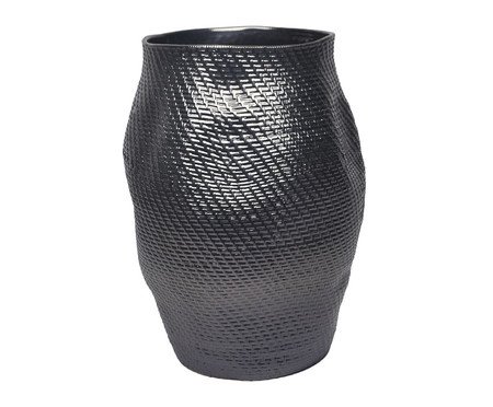 Vaso em Cerâmica Escamas Preto II | Westwing