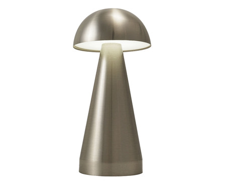 Luminária de Mesa em Metal Mushroom Prateado