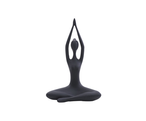 Adorno de Mulher Yoga II Preto, Preto | WestwingNow