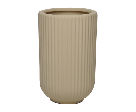 Vaso em Cerâmica Open Lines Off White