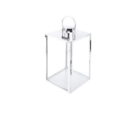 Lanterna para Vela Grande em Metal Prateado | Westwing