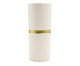 Vaso de Cerâmica Filete Branco e Dourado I, Off White | WestwingNow