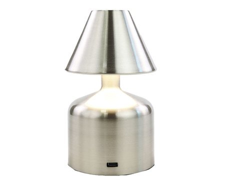Luminária de Mesa em Metal USB Chubby Prateado | Westwing