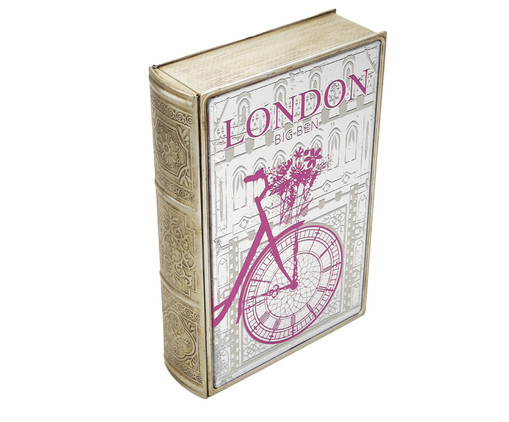 Livro-Caixa em Metal London Bike, Off White | WestwingNow