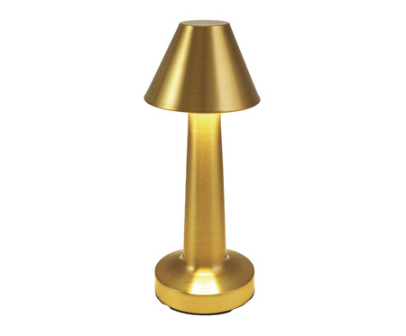 Luminária de Mesa em Metal USB Firme Dourado