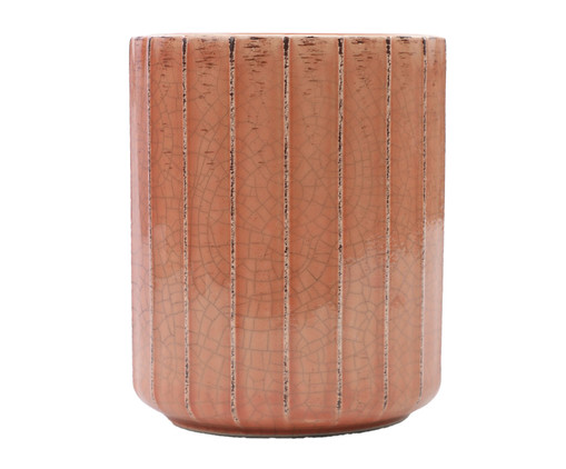 Vaso em Cerâmica com Textura Rigas Terracota, Laranja | WestwingNow