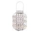 Lanterna Pequena em Madeira Cage Branco, Branco | WestwingNow