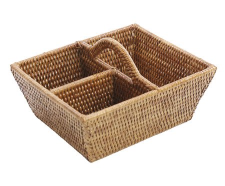 Porta Utensílios para Cozinha em Rattan Marrom | Westwing