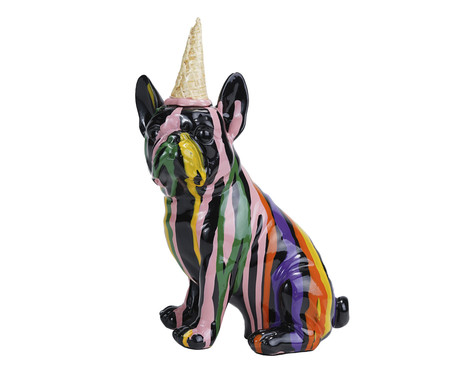 Enfeite Dog Unicorn em Poliresina