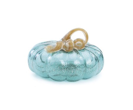Adorno de Abóbora Tiffany II Azul e Dourado | Westwing