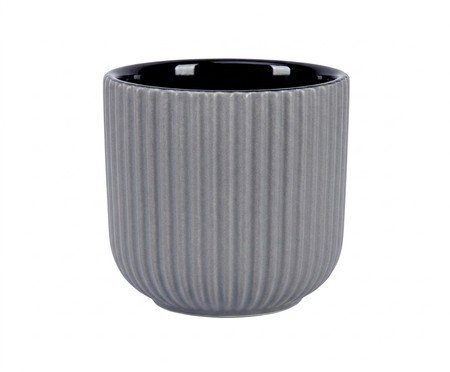 Vaso em Cerâmica Lines Cinza II | Westwing