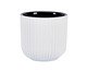 Vaso em Cerâmica Lines Cinza II, Branco | WestwingNow