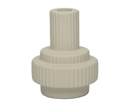 Vaso em Cerâmica Gears Off White | Westwing