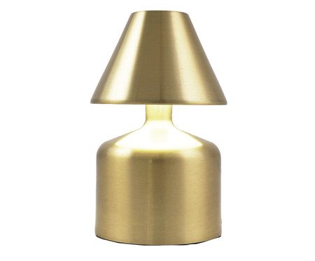 Luminária de Mesa em Metal USB Chubby Dourado | Westwing