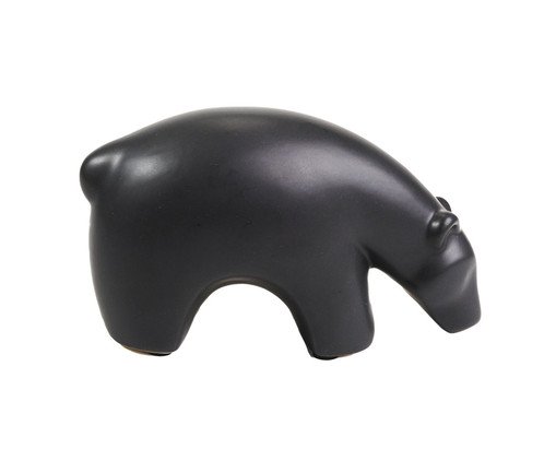Enfeite Urso em Cerâmica I Preto, Preto | WestwingNow