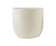 Vaso em Cerâmica Reliefs Creme, Off White | WestwingNow