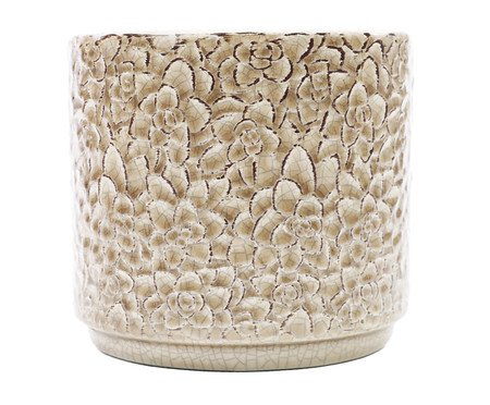 Vaso em Cerâmica com Textura Floral | Westwing