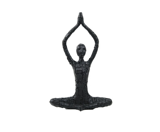 Adorno Yoga em Poliresina Butterfly Preto, Preto | WestwingNow