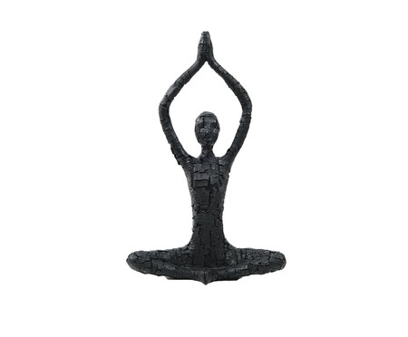 Adorno Yoga em Poliresina Butterfly Preto