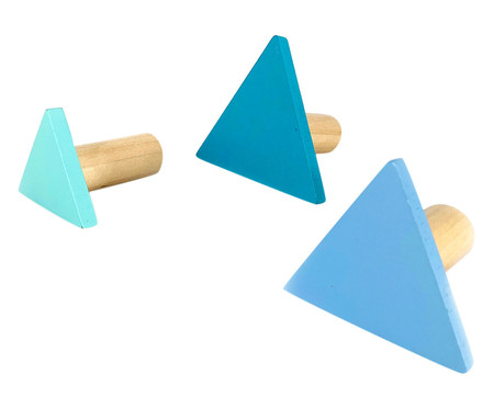 Jogo de Ganchos Triangle Azul