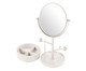 Espelho de Mesa com Suporte Elena Branco - 34,5X17cm, Branco | WestwingNow